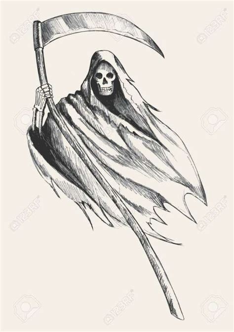 16 Drawings Of The Grim Reaper Reaper Drawing Scary Drawings Grim