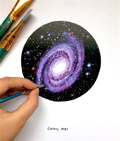 Galaxy Print Astronomy Poster Space Painting Circle Art Galaxy