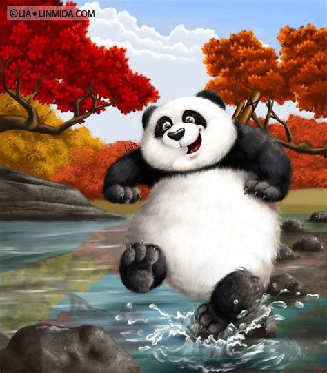 Jumping Panda By Liaselina On Deviantart Иллюстрации Рисунок панды