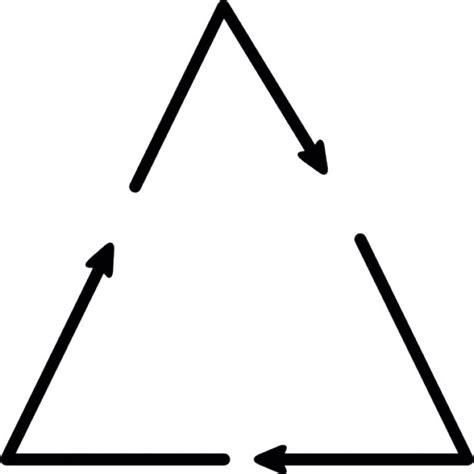 Three Arrows Doing A Triangle Icons Free Download