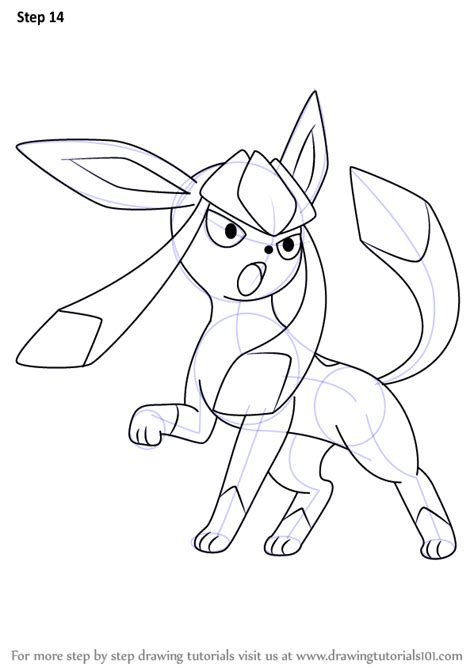 Learn How To Draw Glaceon From Pokemon Pokemon Step By Step Drawing
