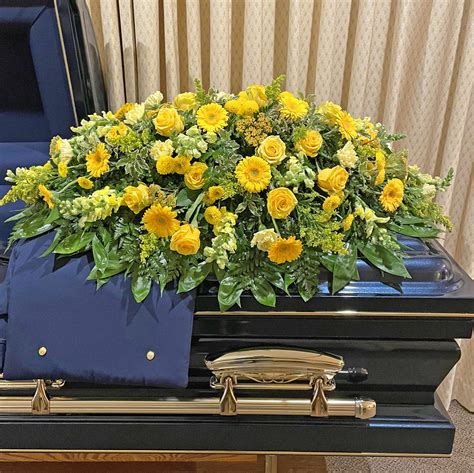 Yellow Casket Spray House Of Flowers