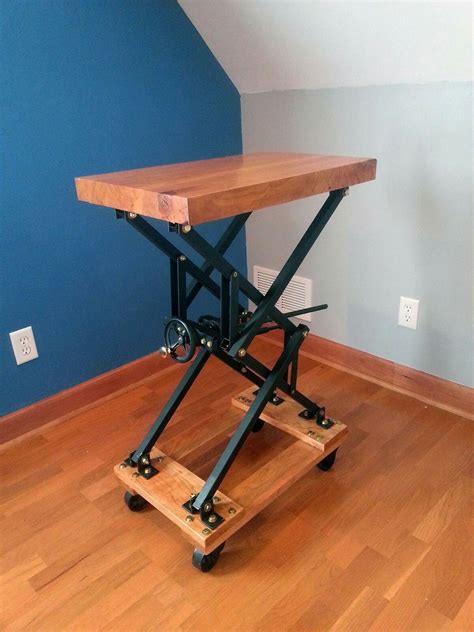 Scissor Lift Mechanism With Fixed Base And Top Woodworking