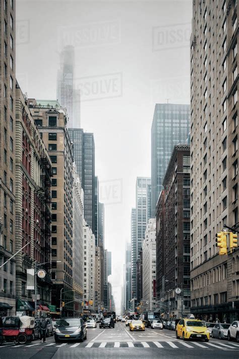 New York City Street And Buildings Sixth Avenue New York Usa Stock
