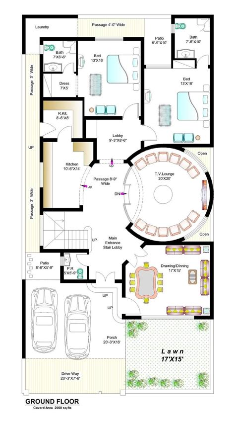 40x80 House Plan Architettura Moderna Di Casa Planimetrie Di Case