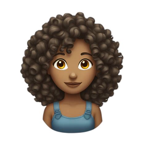 Runner Girl With Curly Hair Ai Emoji Generator
