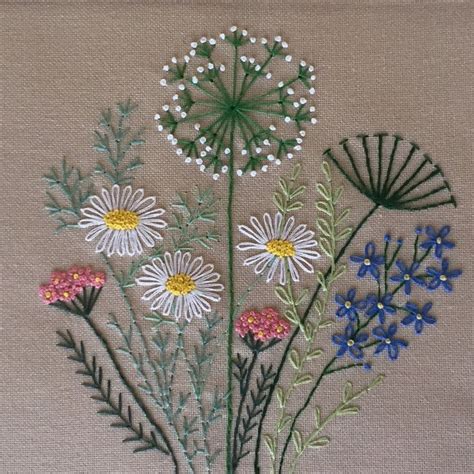 Creative Embroidery Flowers And Herbs Pattern 5 Needlepoint Etsy In