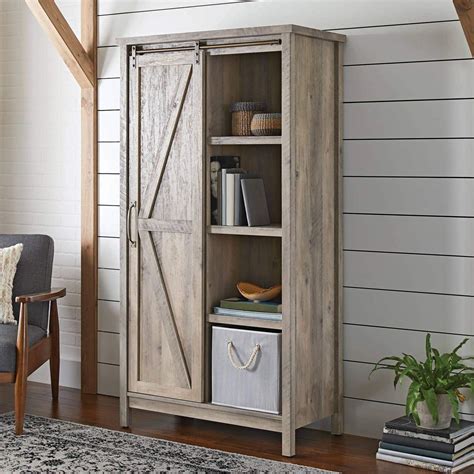 Better Homes And Gardens Modern Farmhouse Storage Cabinet Rustic Gray