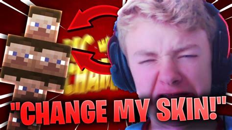 Tommyinnit Gets His Skin Changed By Minecraft Championship Youtube