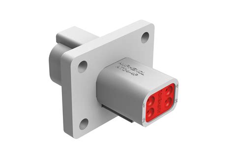 At04 4p L012 4 Position Receptacle Flange Mount Connector