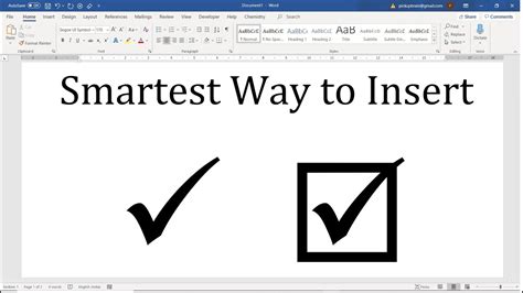 How To Insert Tick Mark Box In Ms Word Design Talk