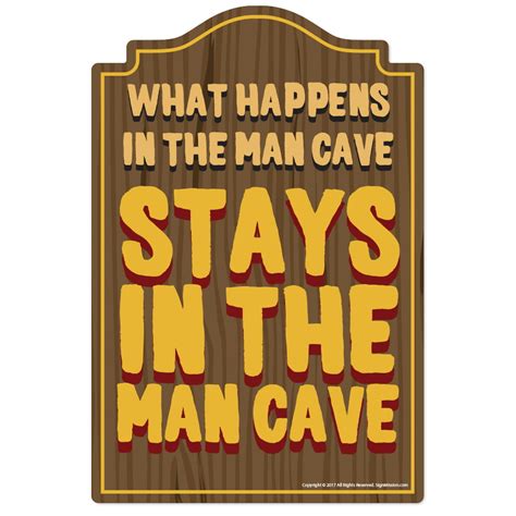 What Happens In The Man Cave Novelty Sign Indooroutdoor Funny Home