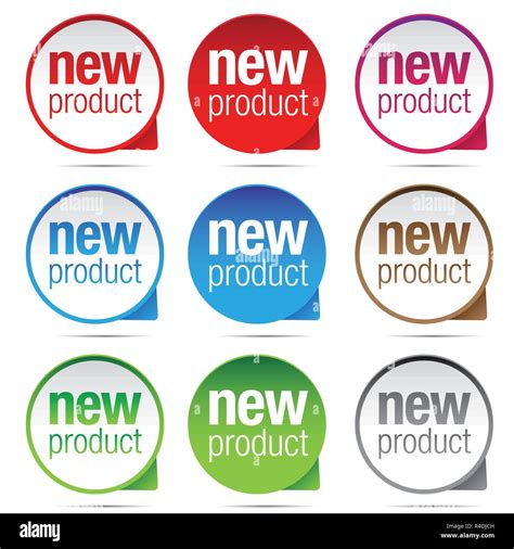 New Product Label Badge Set Stock Vector Image And Art Alamy