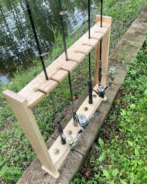 Fishing Rod Holder Wood Project Diy Fishing Rod Holder Fishing Rod