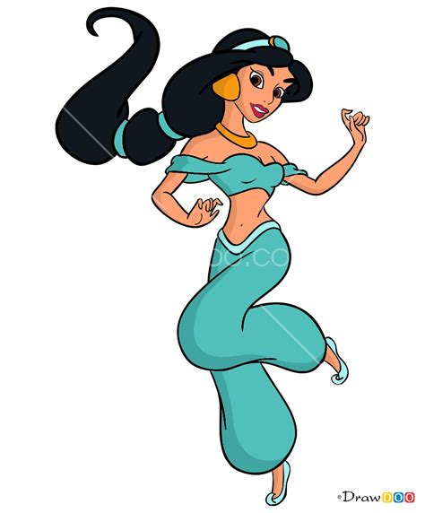 How To Draw Jasmine Cartoon Princess