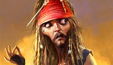 X Jack Sparrow Pirates Of The Caribbean Funny Hd Laptop Wallpaper Hd Artist K