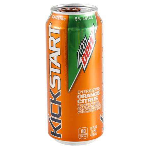 Mountain Dew Kickstart Flavored Juice Drink Energizing Orange Citrus 16