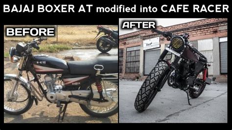 BAJAJ BOXER Modified Into CAFE RACER RAMDEV CUSTOM MOTORCYCLES