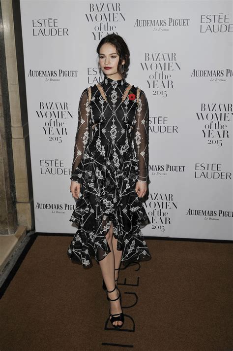 Lily James 2015 Harpers Bazaar Women Of The Year Awards In London • Celebmafia