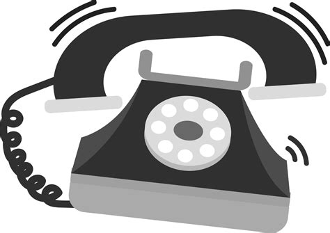 Ringing Old Classic Black Phone Illustration 19805678 Png