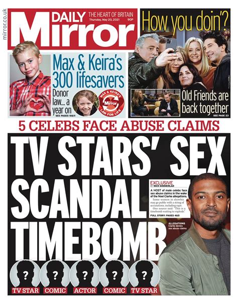 Daily Mirror Front Page 20th Of May 2021 Tomorrow S Papers Today