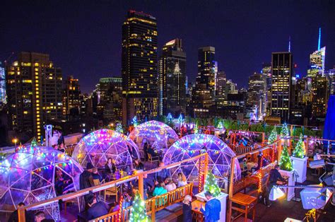 Here is a list of new york's best roof top bars. Cozy Rooftop Bar Igloos : 230 fifth rooftop bar