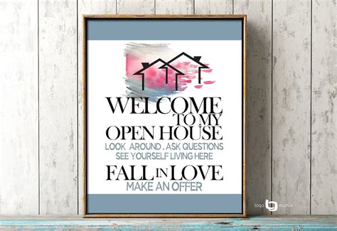 Welcome To My Open House Sign Print Real Estate Open House Etsy