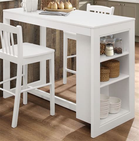 White Bar Height Table