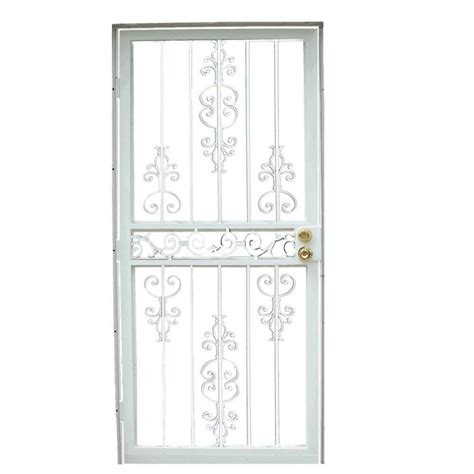 Grisham 36 In X 80 In 409 Series Spanish Lace Steel White Prehung