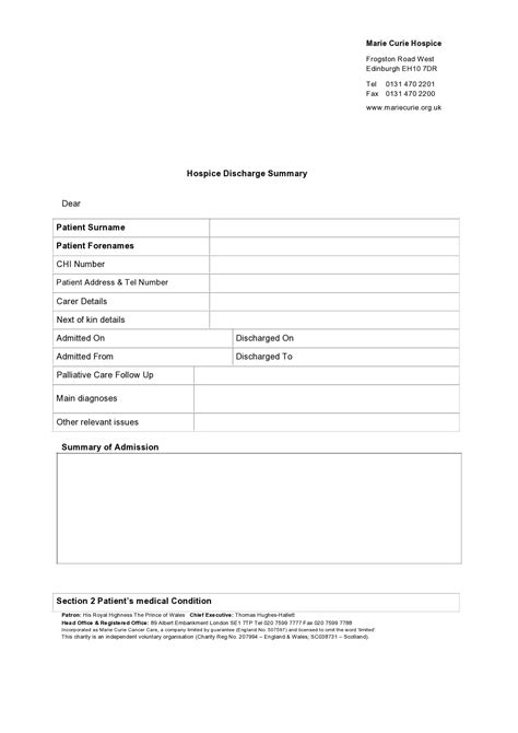 Patient Summary Template