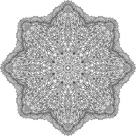 Intricate Mandala Coloring Page Colouringpages