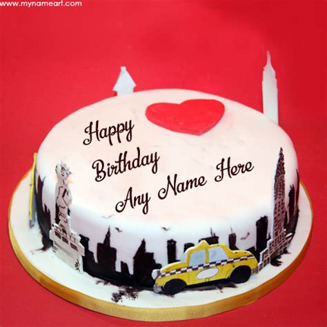 Send your happy birthday images to your friends and family members in a unique way. Write Name In City Birthday Cake Pics | wishes greeting card