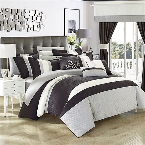 You may get comforter sets with luxurious pattern designs or models that are subtle, yet look nice. Chic Home Placido 24-Piece Comforter Set | Bed Bath & Beyond