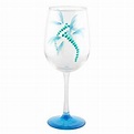 Pat Barker Designs Dragonfly Wine Glass Color: Blue | Wine glass, Glass ...