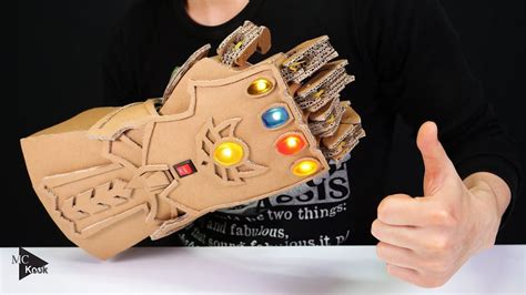 Diy Thanos Infinity Gauntletavengers From Cardboard Gloves Diy