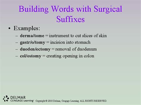 Unit 2 Surgical Suffixes Hematology And Diagnostic Imaging
