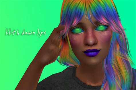 Swatchlilith Sims Dawn Lips With A Modified Alpha And Recolored In