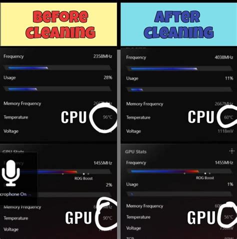 Before And After Getting The Fans And Vents Of My Gaming Laptop Cleaned