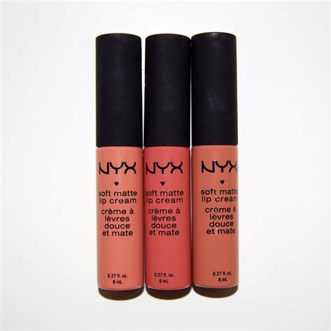 Nyx Cosmetics Soft Matte Lip Creams Review And Swatches All In The Blush
