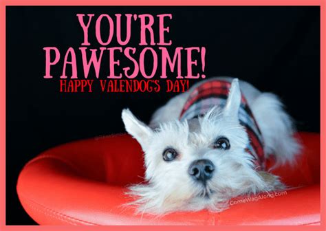 Free Printable Valentines Day Cards For Dog Lovers Come Wag Along