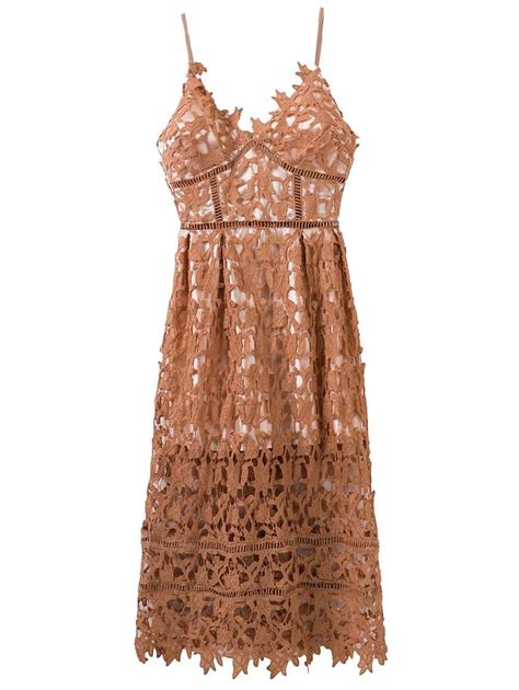Off Hollow Out Lace Nude Slip Dress Rosegal