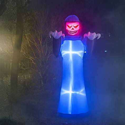 Rocinha Halloween Inflatables Ghost 8 Ft Inflatable Spooky Warlock With