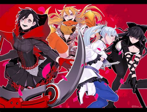 team rwby with the manga designs [by 兄助 on pixiv] rwby