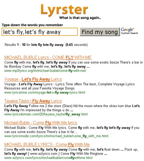 Lyrster Find A Song Using Lyrics
