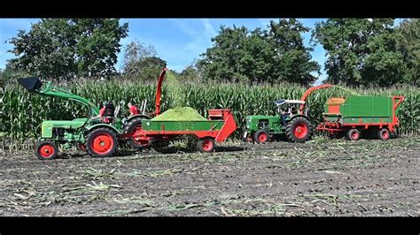 Full Movie Maïs häckseln mit alte Fendt und Deutz Traktoren Historic