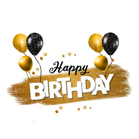 Golden Birthday Png Png Vector Psd And Clipart With Transparent My