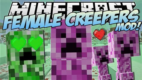 Minecraft Female Creepers Mod Creeper Girlfriends Pink Creepers More Mod Showcase