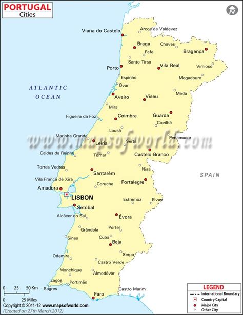 Map Of Portugal Cities Portugal Cities Map Portugal Map