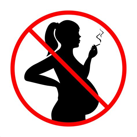 prohibition sign of pregnant woman smoking cigarette vector illustration 27508553 vector art at