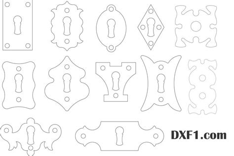 The patterns are precisely drawn and you can download them in 2d cad (dwg) or vector (svg and eps). 12 keyhole cover patterns - FREE DXF FILES. FREE CAD ...